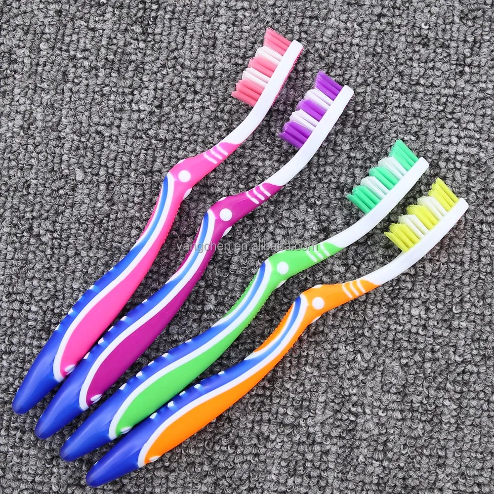 
high quality medium Nylon bristle and classic design adult toothbrush from yangchen factory 
