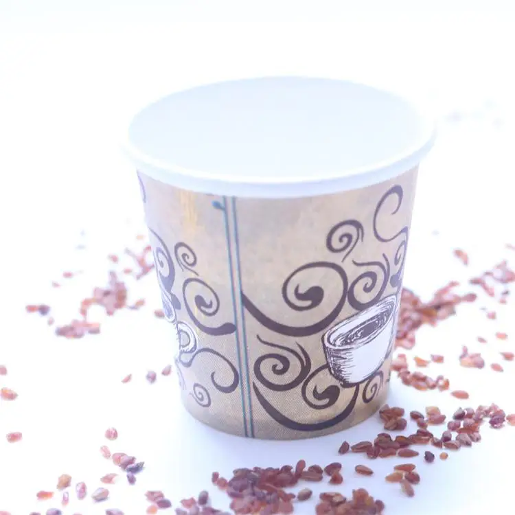 
4OZ paper cup 100ml disposable bamboo pulp cup for hot beverages 