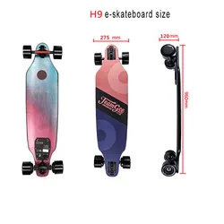 [Shipment from Eu and USA] teamgee H9 electric long board dual wheel hub motor 760W boosted electric skateboard
