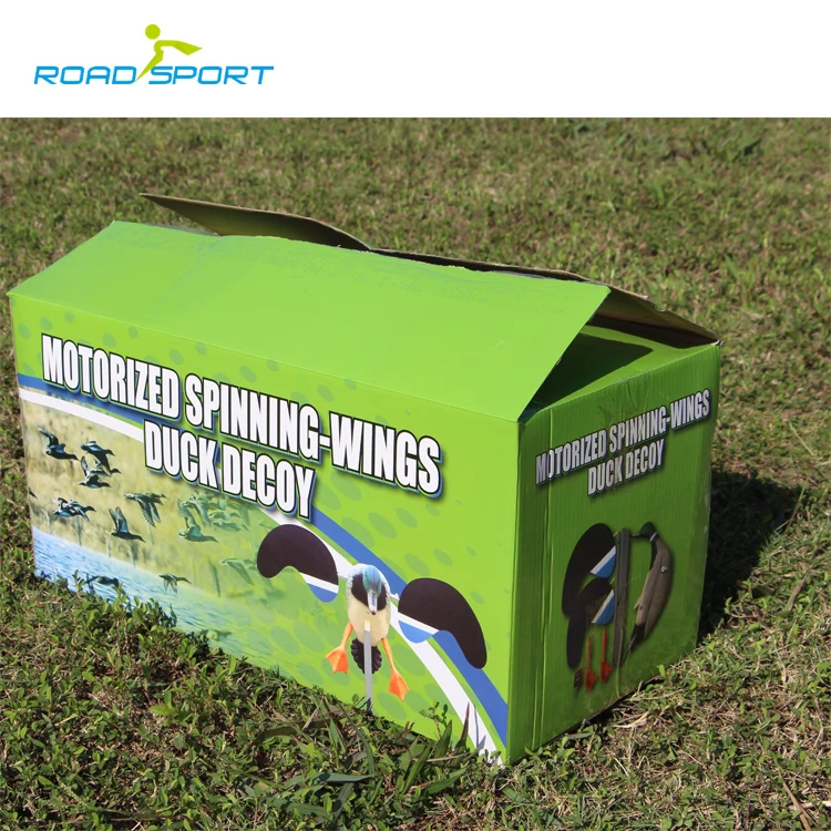 Plastic motorized female flying duck decoys with movable wings