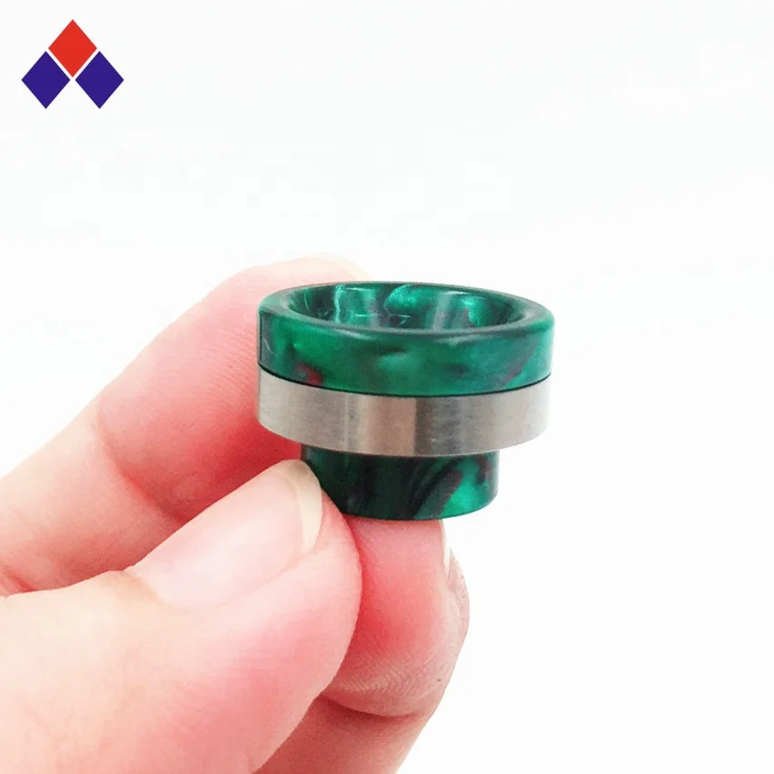 
Factory price OEM Wholesale Ecig Epoxy Resin Mouthpiece 810 thread rainbow color Drip Tip for smoking devices 