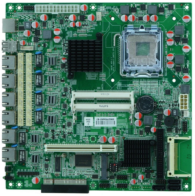 6 LAN G41XE Материнская Плата, LGA771 DDR3 материнская плата брандмауэр, xeon материнская плата с VGA