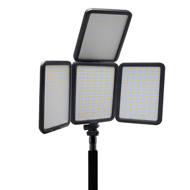 TTV-204 LED on-Camera Video Light Panel Bi-color 3200K~5500K Dimmable for Canon Nikon Pentax DSLR Camera for Studio Photography
