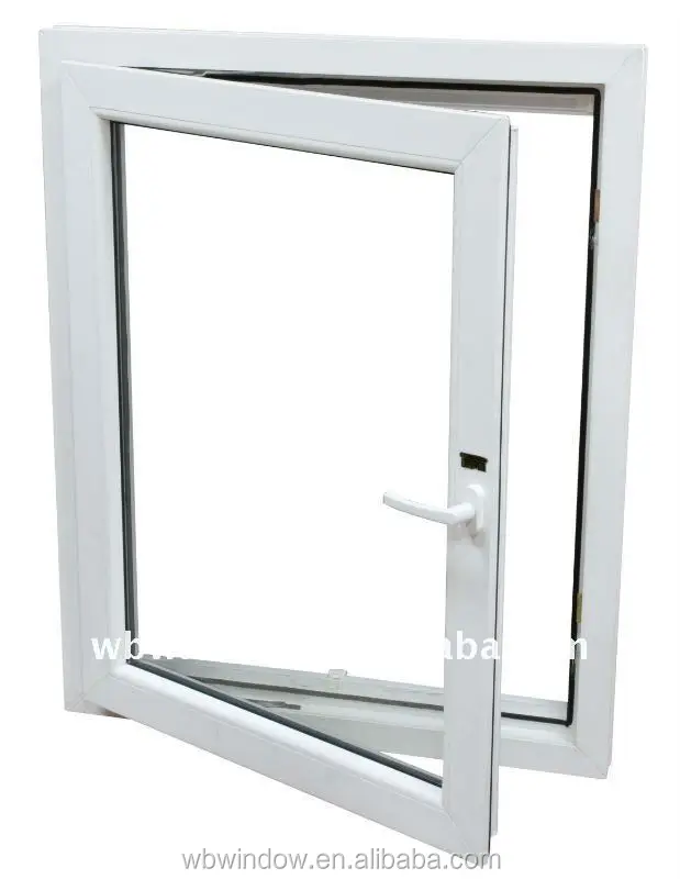 Custom bathroom window size,PVC window frosted glass window for toilet