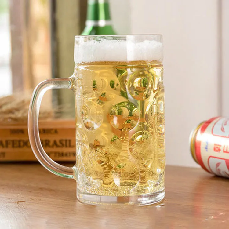 1l beer mug glass 1 liter german  mug glass with handles