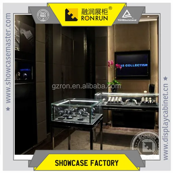 Watch display stand , with white baking wood for shopping mall kiosk