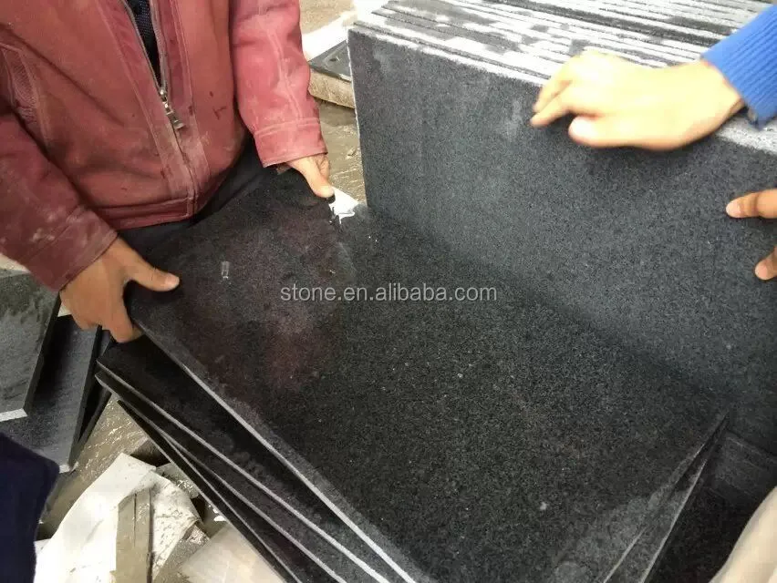 Черно-серый гранитный тёмный кунжут G654 гранитная плитка