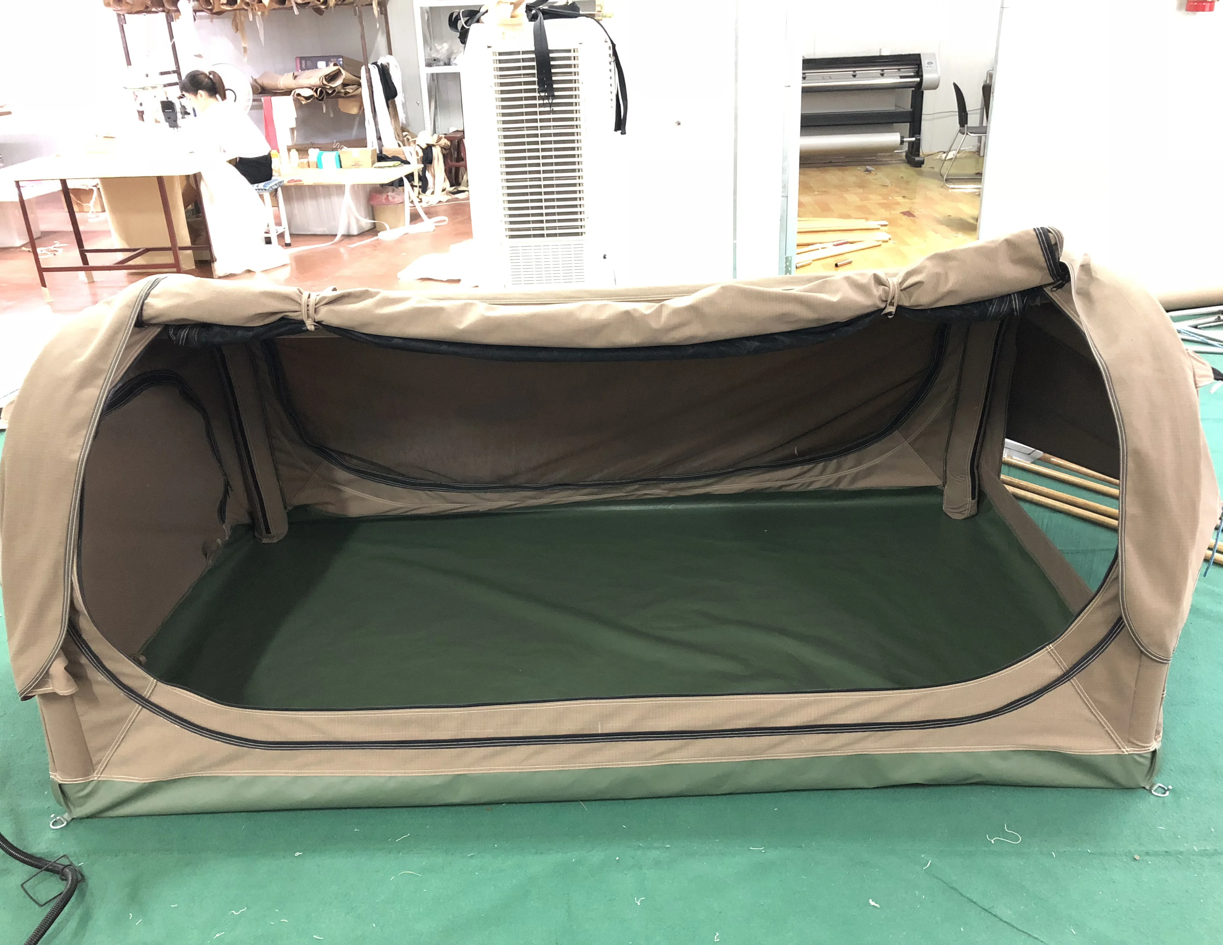 Single person inflatable single swag tent outdoor camping cotton canvas high quality backpacking tent