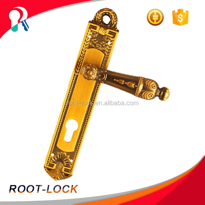 Antique brass drawer handle with pull handle