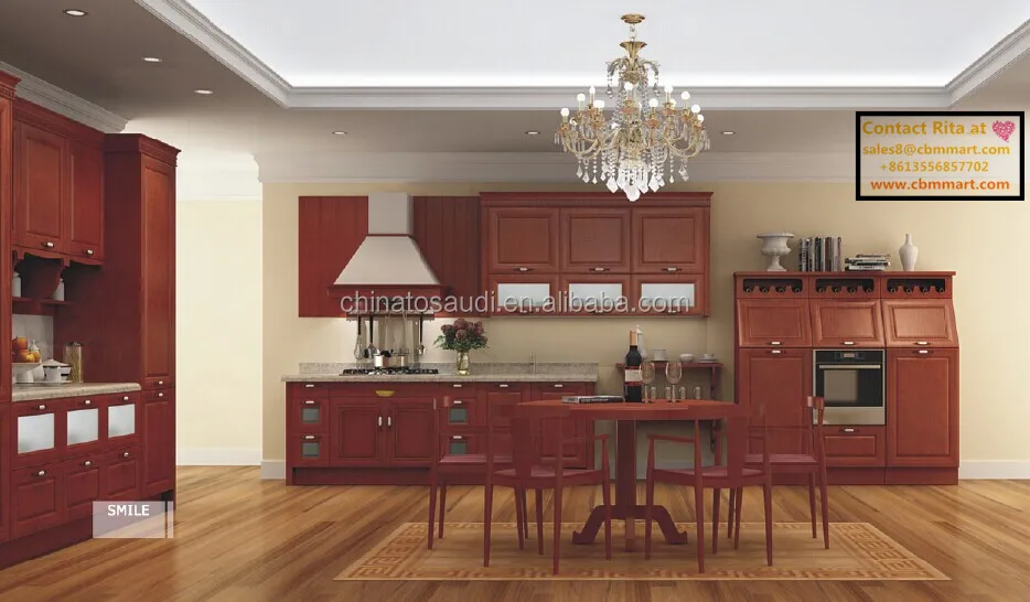 Modern style white kitchen cabinets with kitchen island table