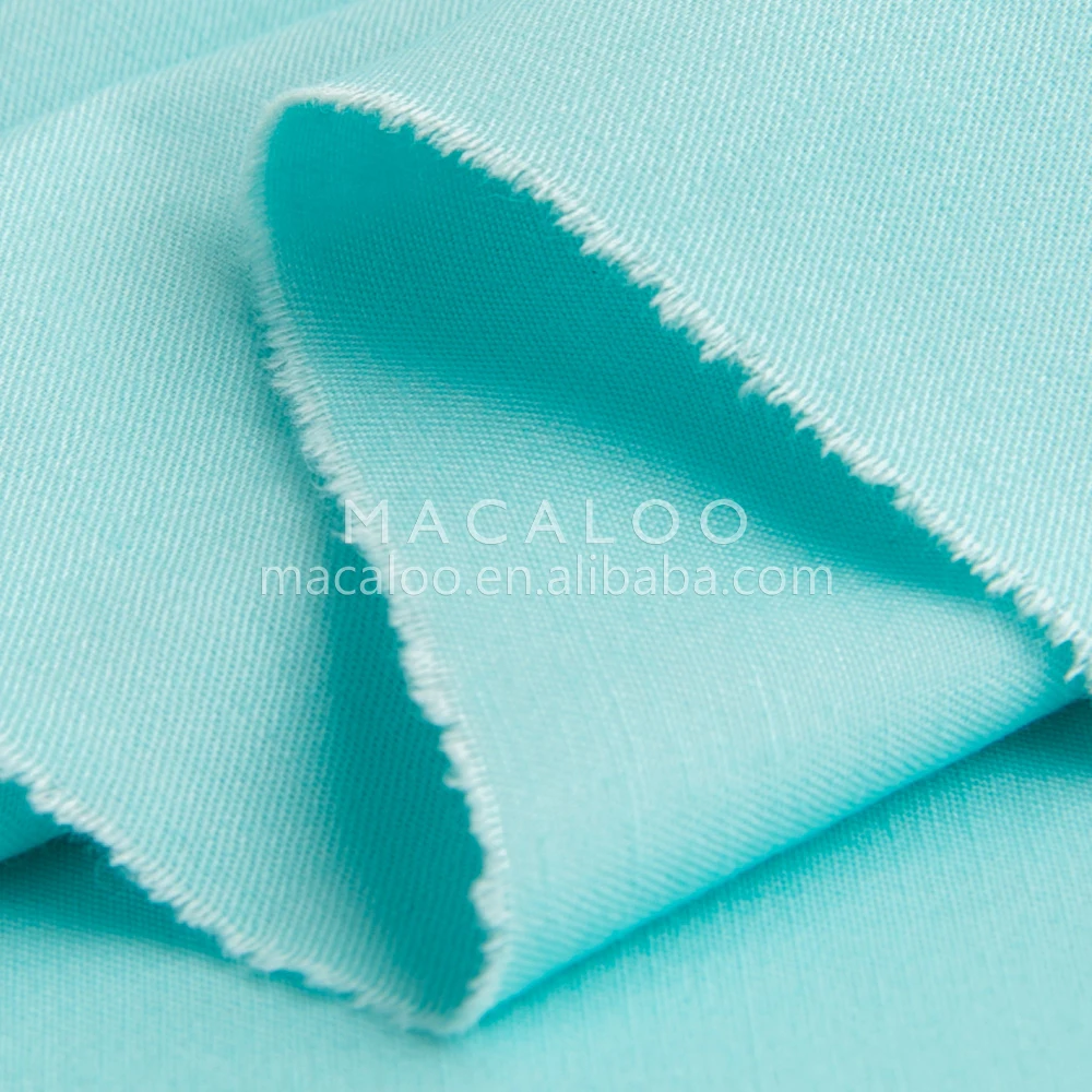 Tiffany blue color 100 combed woven cotton twill fabric