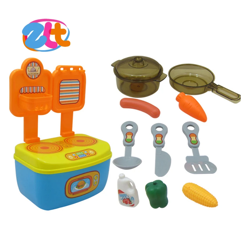 Kids happy meal play set kitchen cooking mini gas stove toys