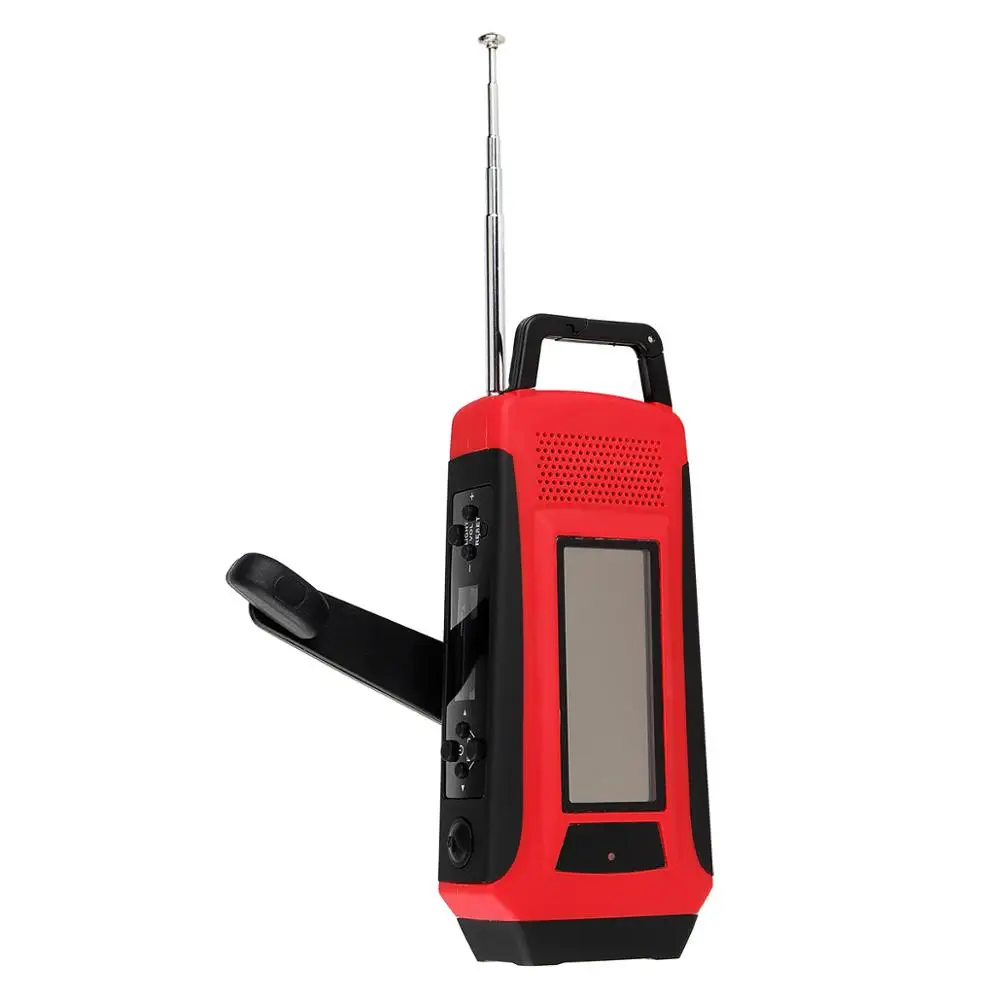 Digital Emergency Solar Hand Crank FM/AM/NOAA Weather Radio with LED Flashlight & Phone Charger & Screen