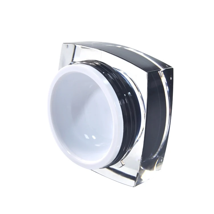 
Cheap and good quality 5g 10g 15g 30g 50g square empty acrylic double wall cosmetic cream jar 