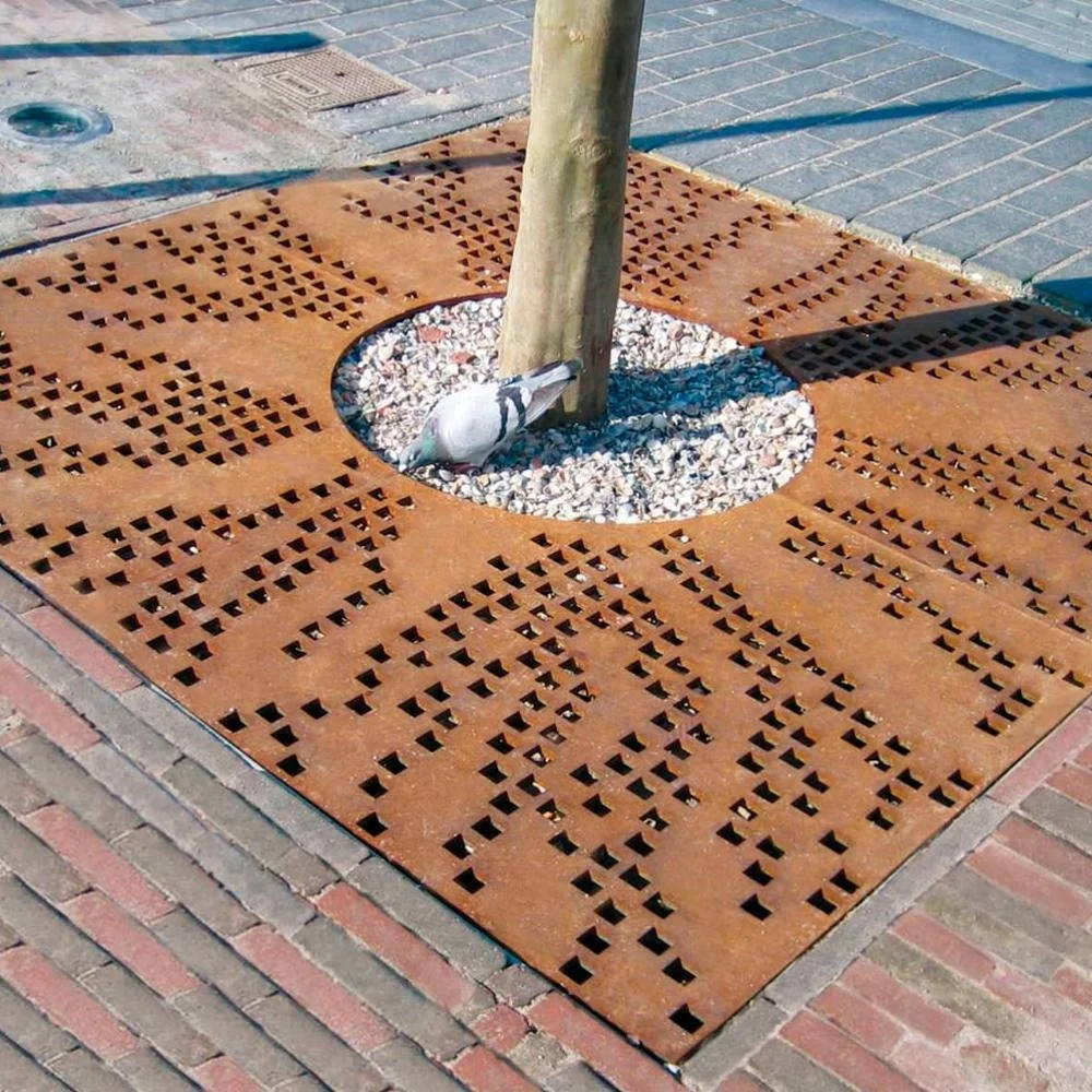 Corten Steel Tree Guard / Metal Grids for Around Tree
