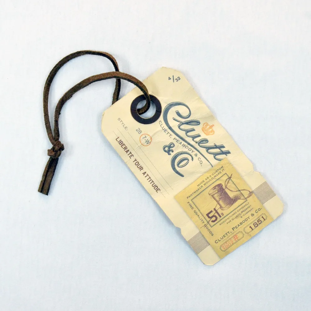 Hot Selling Eco-Friendly Recycled Custom Jeans Garment Clothing String Paper Hang Tag 888