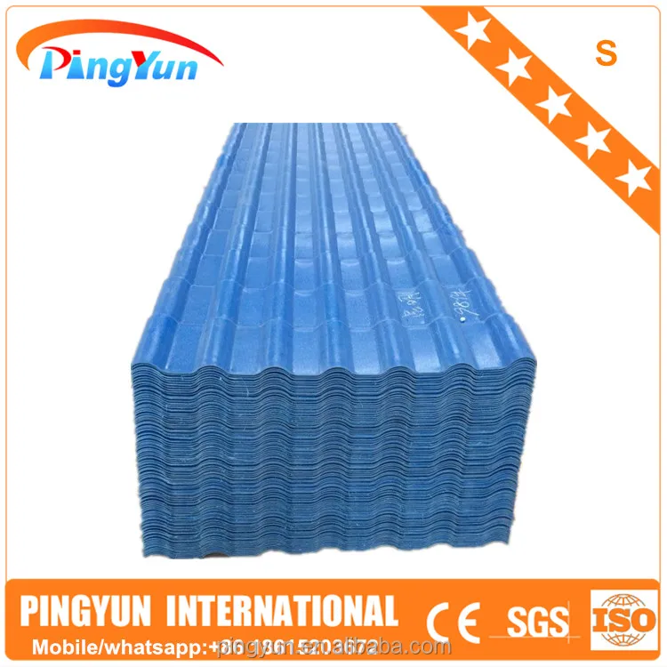 Spanish Roof Tile/roofing Shingles Prices for Warehouse/upvc Roof Cover Sheet ASA UPVC Plastic Roofing Tile PMMA or ASA Pingyun