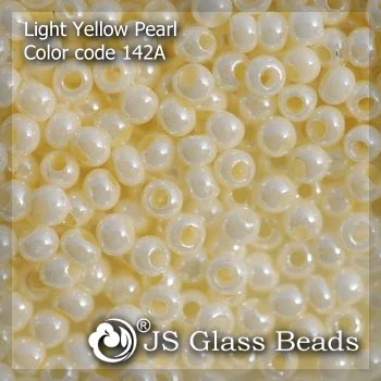 High Quality Fashion JS Glass Seed Beads - 142A# Light Yellow Pearl Rocailles Beads For Garment & Jewelry