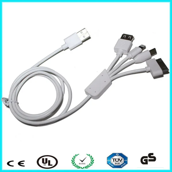2015 высокое качество 1 м цена от производителя 4 в 1 usb кабель