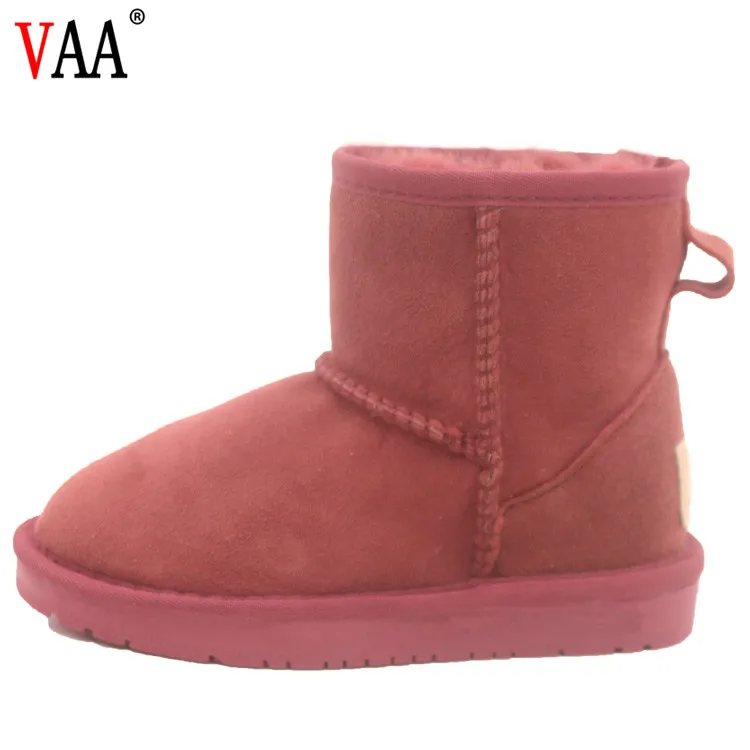 
CF-092 Cute And Fashion Design Hot Sale Double Face Sheepskin Pink Girls Winter Boots 