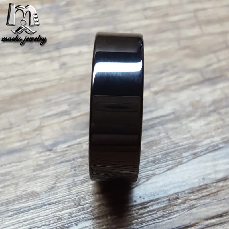 
6MM Black Ceramic Ring Blank Ring for Luxury Jewelry Wholesale 