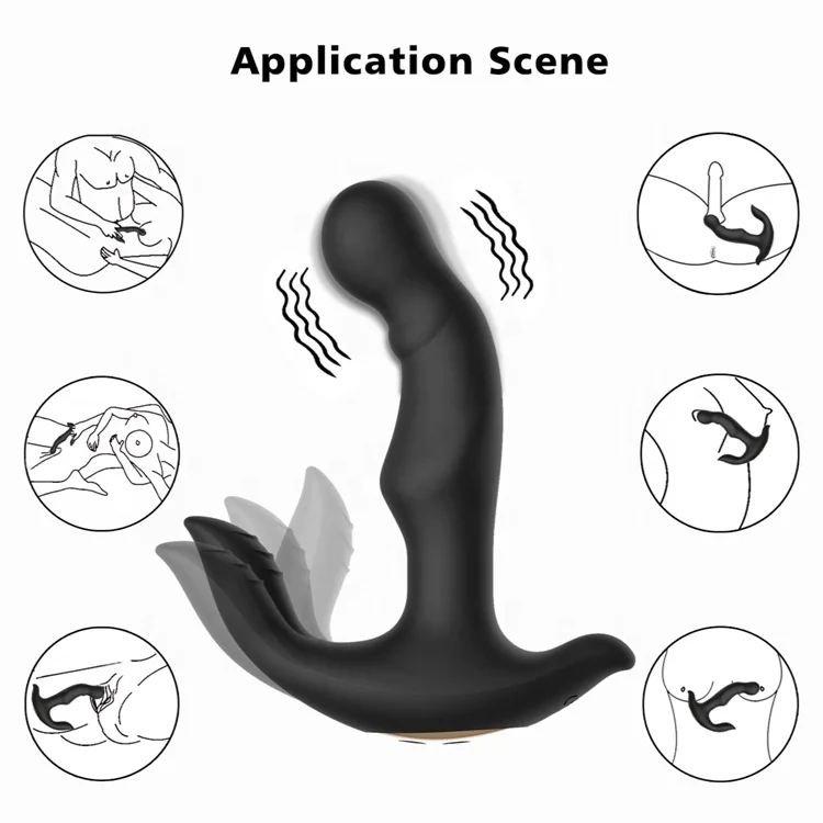 
Male Massager Buttplug 10-Mode Vibration 3-Speed Rotation Men Spot Orgasm Anal Toys 