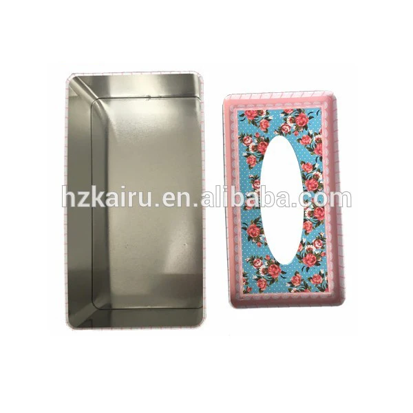 Colorful Hot Sale Rectangular Tissue Holder Gift Tin box