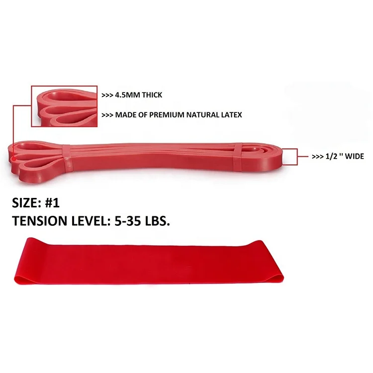 Amazon Hot Sell 100% Natural Latex Custom Logo Exercise Fitness Resistance Loop Bands