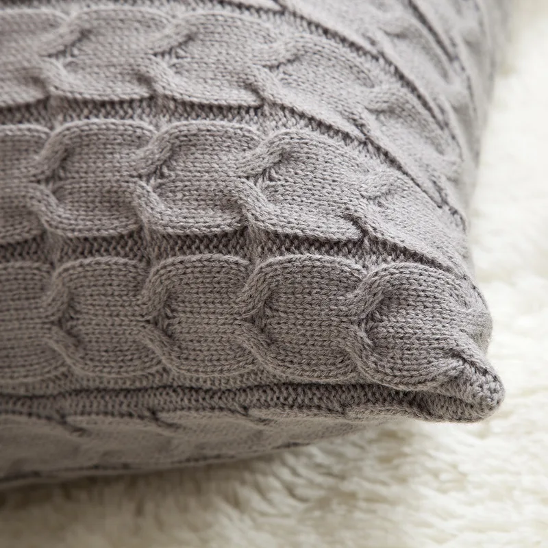 Cushion Covers for Office Chair And Home Decor Acrylic wool knitted pillow