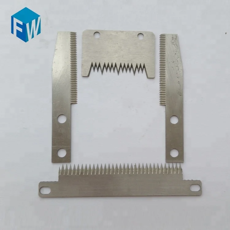 
Plastic film cutting serrated sealing blade tooth knife for packing machine 