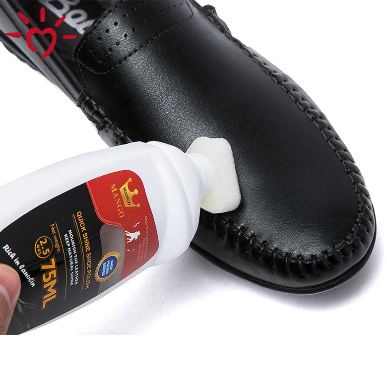 
China manufacturer bottle plastic black cleaner color wholesale custom sponge liquid brands of shoe polish 