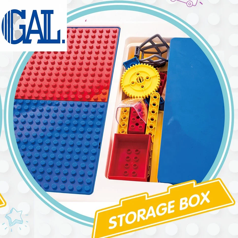 Funny Creative building mega blocks toys table plastic children playing learning block table