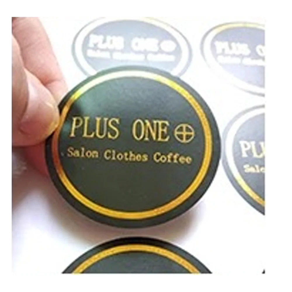 customized adhesive kraft label gold foil logo sticker for wine bottle