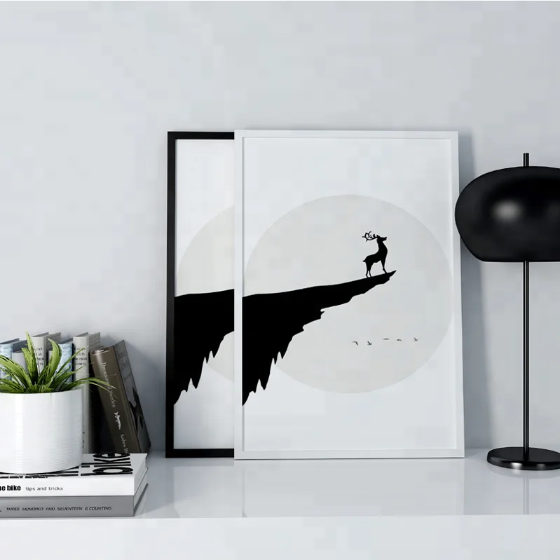 
Factory custom black wooden picture photo frame 50x70 