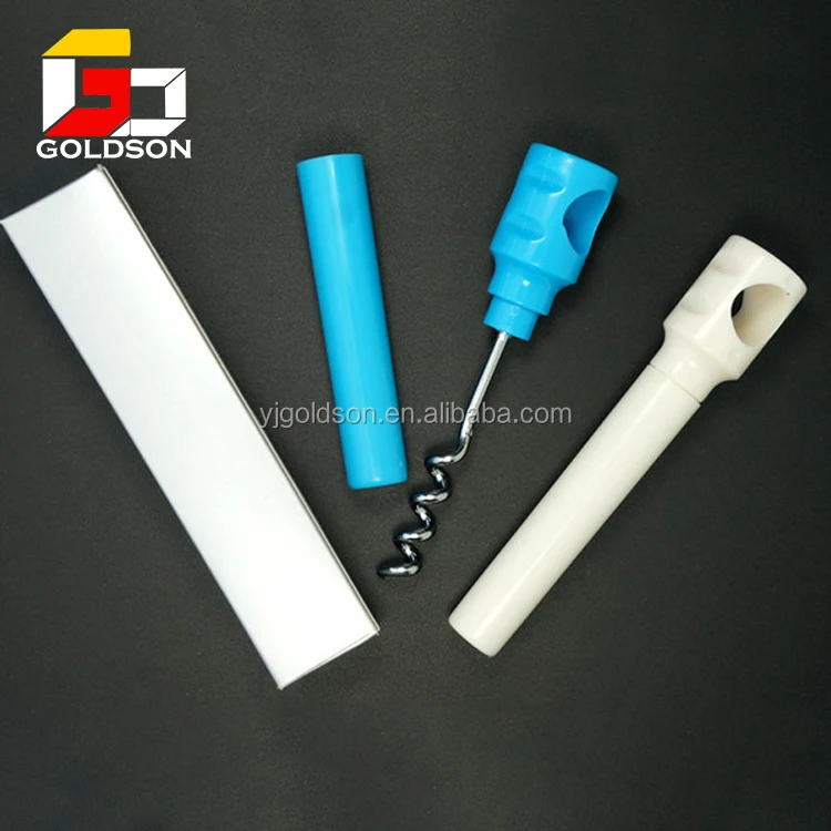 pen shape plastic corkscrew wine opener with multi colors