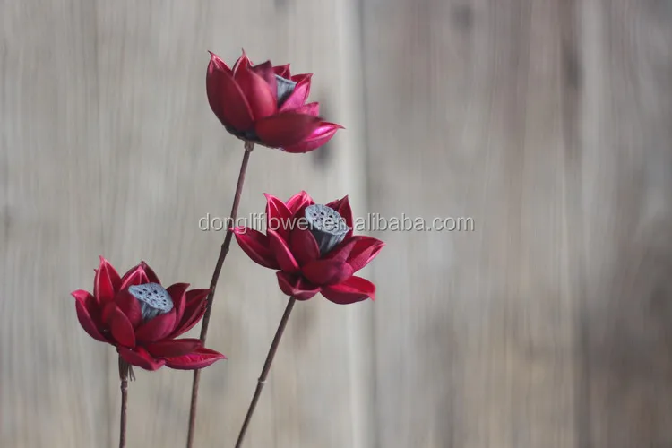Decorative Dried Artificial Lotus flower craft for floral arrangement
