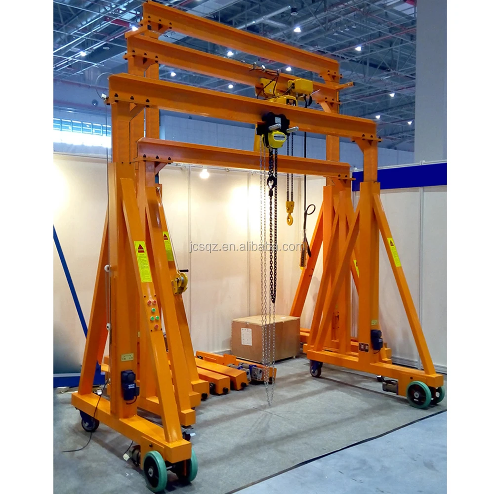 used single girder outdoor rubber tyre 1ton 3ton 5ton 10 ton mobile gantry crane