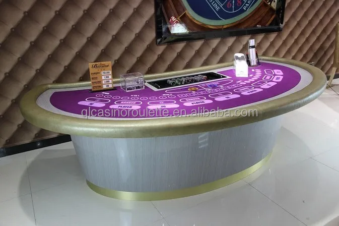 Luxury baccarat table Casino High quality Deluxe Professnional roulette wheels electronic LED Poker Customize