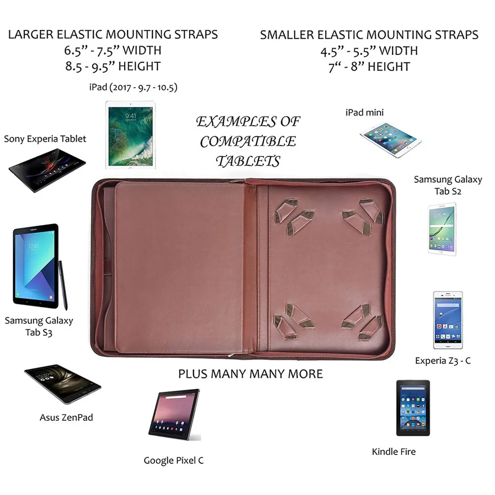 Customize A4 Stationery Portfolio 2017 Hot selling PU Leather Zipper Portfolio With Embossed Logo