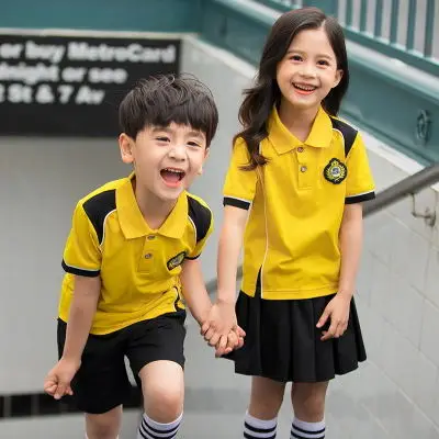 2019 Новая Летняя Детская школьная форма с короткими рукавами, спортивные костюмы, одежда для детского сада
