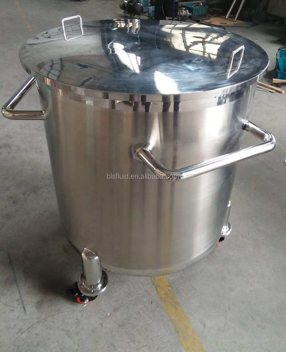 with certification liquid single layer container storage tank factory supply Stainless Steel Milk Cans for sale
