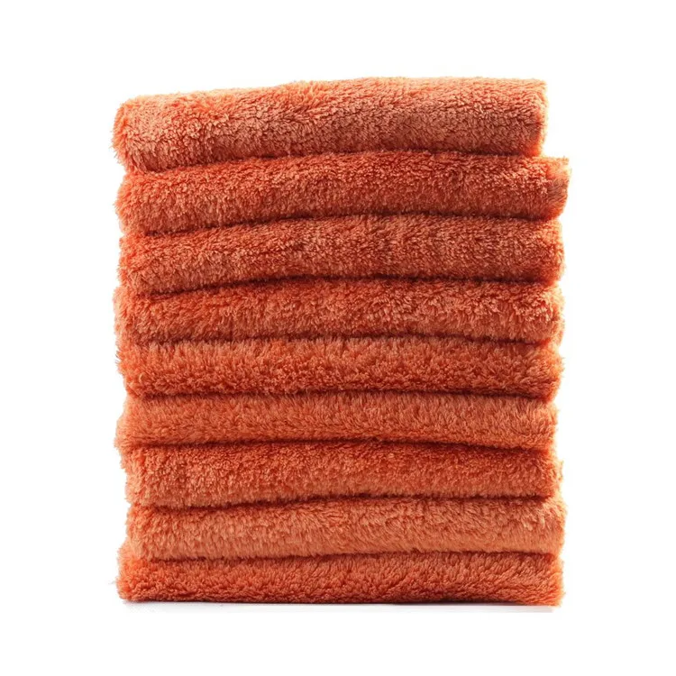 custom korean car microfiber 70 polyester 30 polyamide red 80% polyester 20% polyamide edgeless plush auto microfiber towel