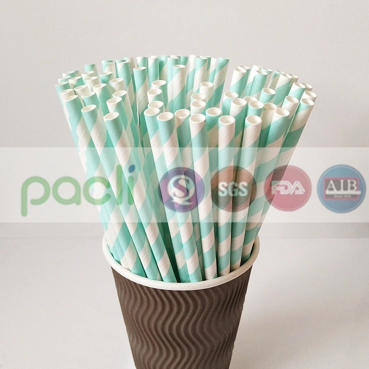 Manufacturers supply stripe colourful wax paper straws