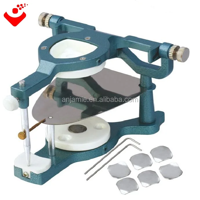 Dental Lab Machine Handy Articulator with Flat & Curved Occlusal Plates