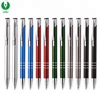 Gift Business Retractable Silver Ballpoint Pens With Black Ink
