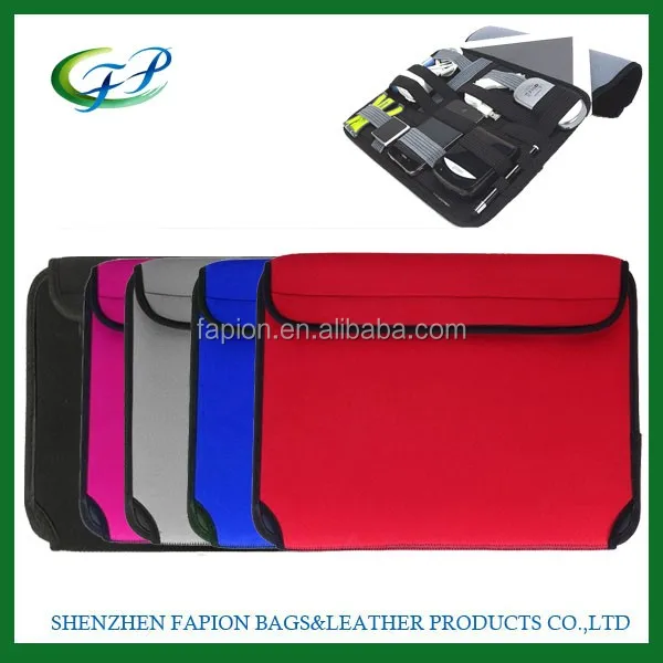 
creative neoprene cable organizer grid elastic rubber bands laptop accessories sleeve 