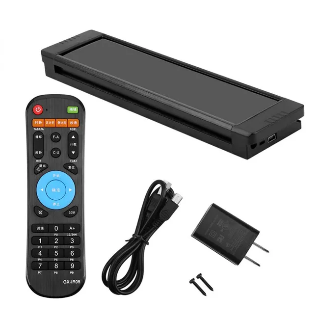 
1pc LED Display Programmable Interval Timer Wall Clock with Remote for Gym Fitness Training 