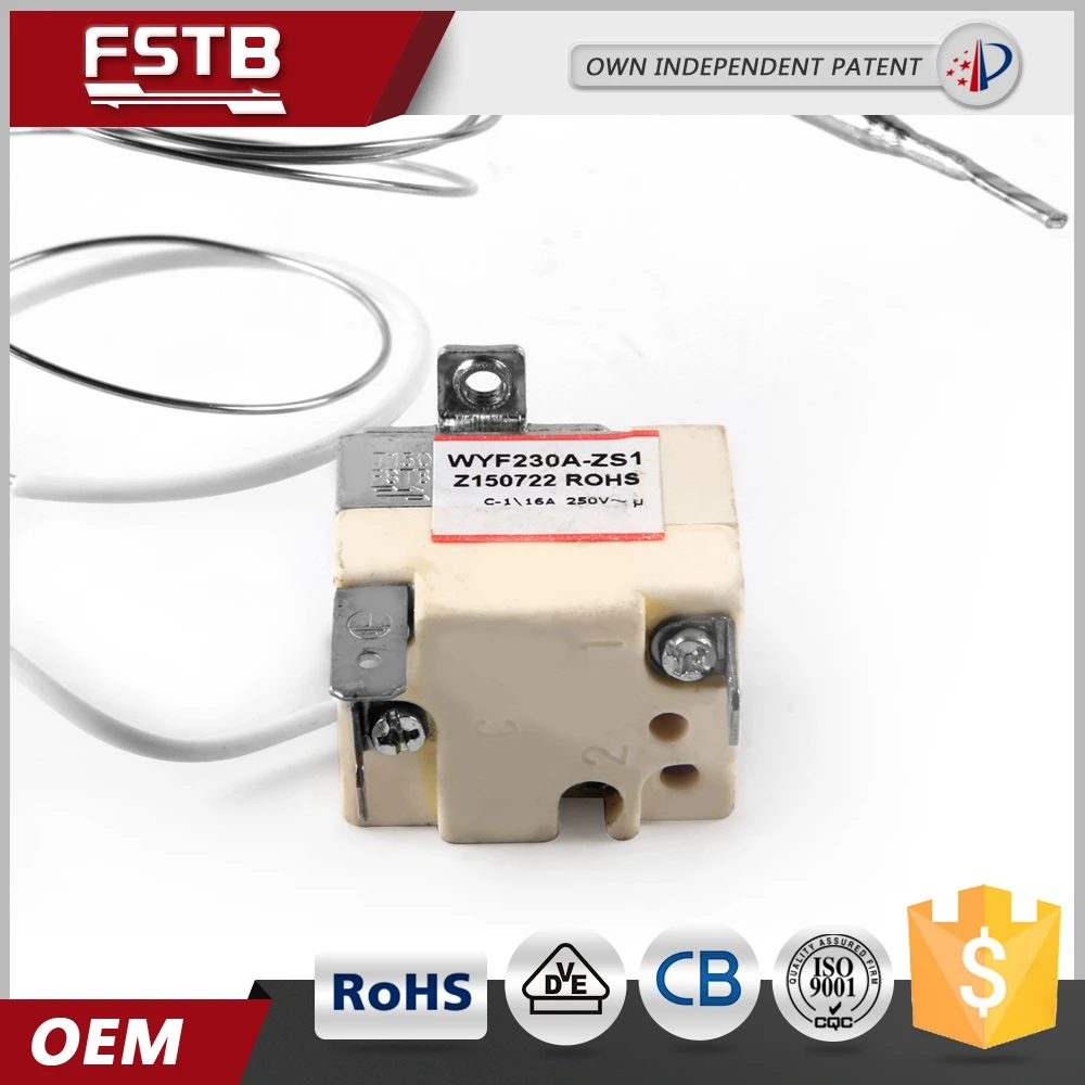 
Chinese Factories Oil Heater Capillary Manual Reset Thermostat 