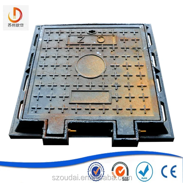 china manufactory ductile Custom logo 400*600mm manhole grating plastic trench sewer cover