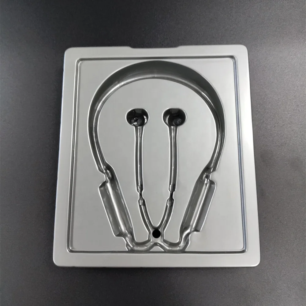 Custom earphone blister packaging with paper card Plastic clamshell packaging box for earphone packing